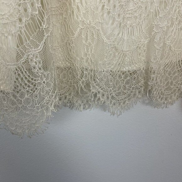 Cupcakes And Cashmere Woman’s Ivory Lace Tank Shift Dress Lined Size Small - Picture 2 of 8